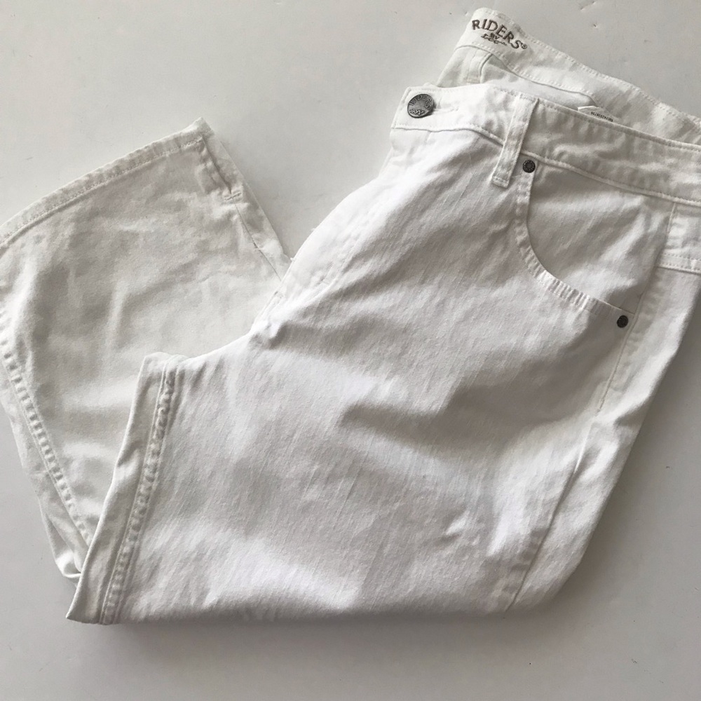 Riders by Lee Women's White Ankle/Cropped Jeans